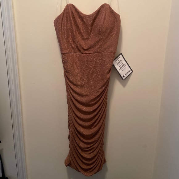macy's rose gold sequin dress Drive 'Em Wild main image 1